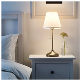 IKEA ARSTID Table Lamp, Brass - White FREE SHIPPING